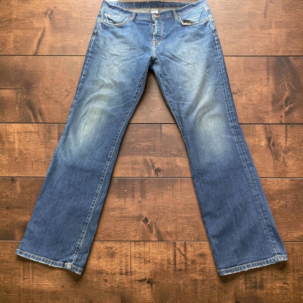 Vintage Y2K Lucky Brand Dungarees Slim Bootleg Jeans Mens 38x36 Long Button Fly